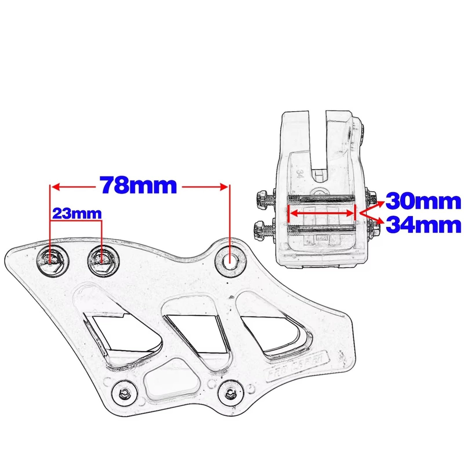 Compatible Con CRF250R Para CRF450R 2007-2022 Para CRF250RX 2019 2020 2021 2022 Accesorios Brazo Oscilante Guía Deslizante Rodillo Cadena Motocicleta