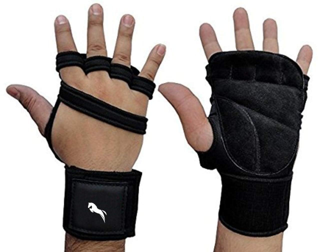 JUST RIDER Workout Gloves for Crossfit Training, Exercise Gloves with Wrist Wrap Support, Weight Lifting Gloves, Gym Gloves for Women/Men Black-image-16