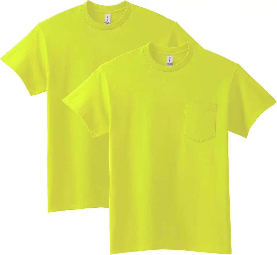 Gildan Unisex Adult Ultra Cotton T-Shirt with Pocket, Style G2300, 2-Pack OEKO-TEX STANDARD 100