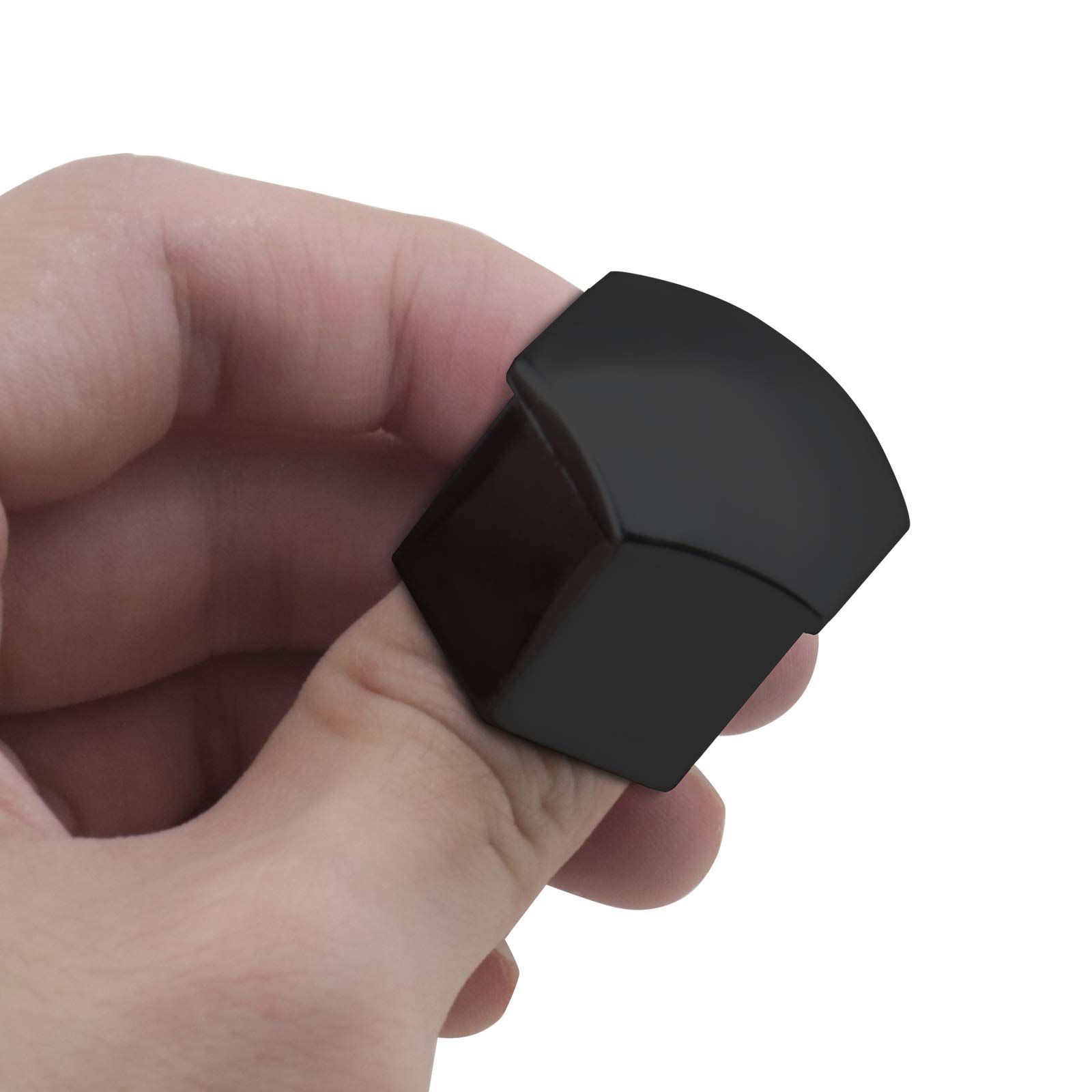 20 Pz Nero Dado Ruota Caps Bullone Mozzo Coperture 21mm Protezioni Esagonali con Strumento di Rimozione Compatibile con Range Rover Evoque Ducato