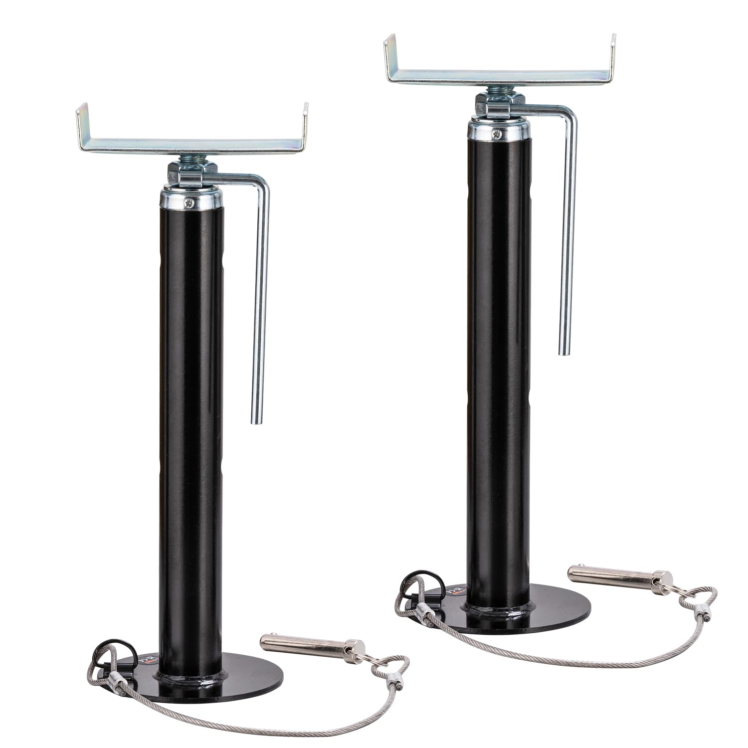 KATSU 2 Pezzi Supporto Stabilizzatori per RV Caravan, Altezza Regolabile da 15" a 37", Supporta fino a 5000 lbs, Robusto Supporti Scorrevoli per Rimorchio Camper