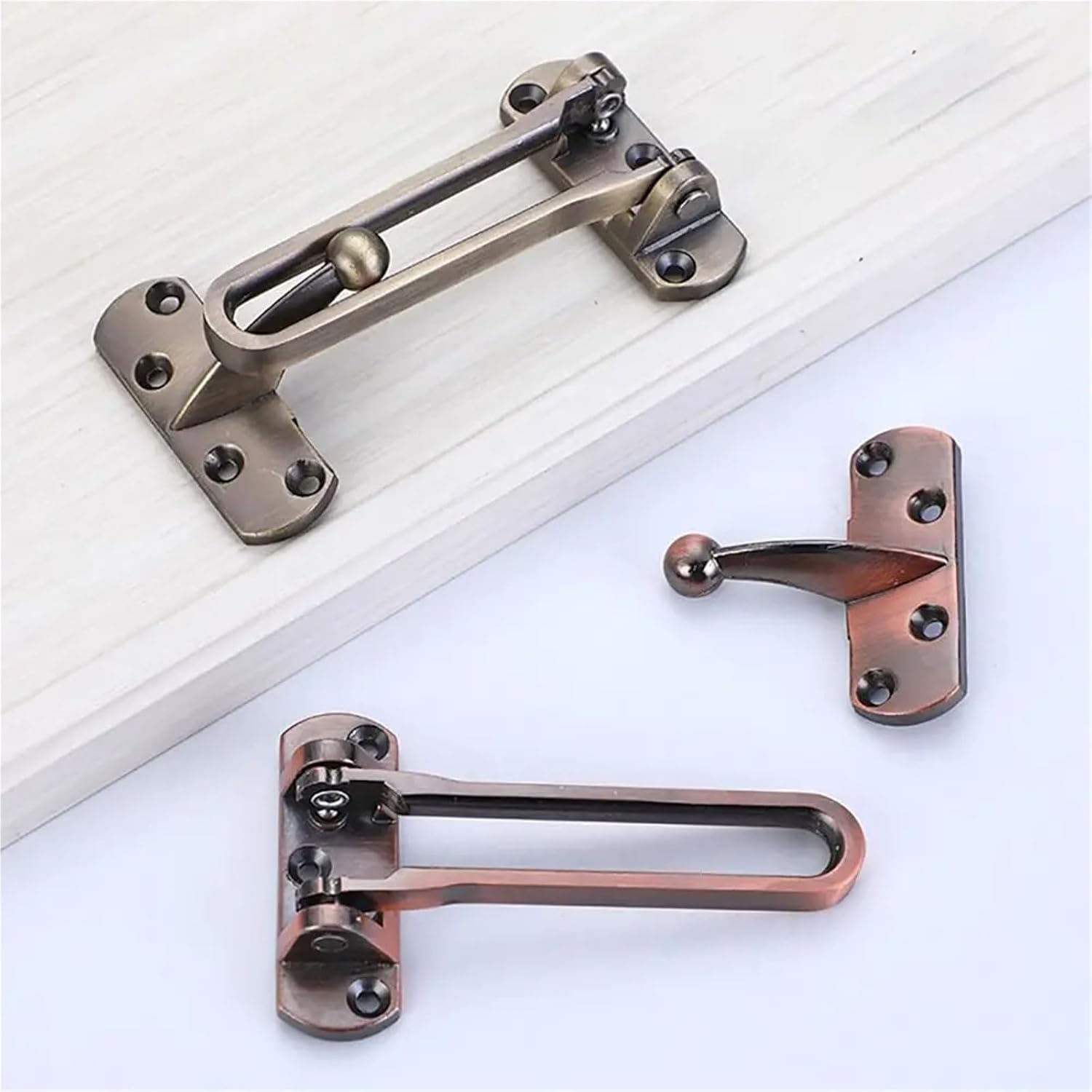 5pcs Door Lock Latch Zinc Alloy Reinforcement Anti-Theft Buckle(Color1)
