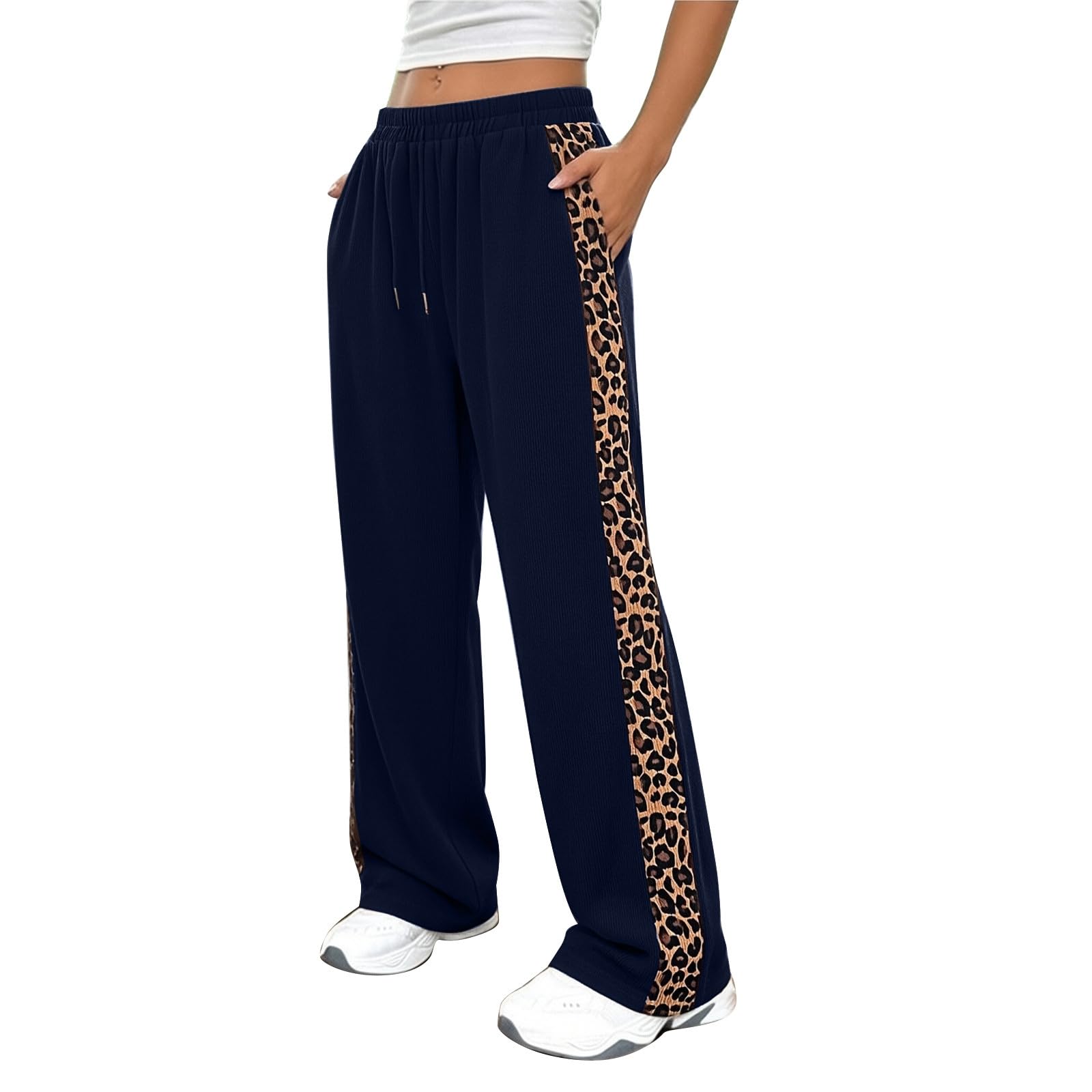 Modische Damen Freizeithose Einfarbige Hose Gerade Hose Mit High Waist Hochgeschnittene Schlaghose Sommerhose Kurz Damen Leicht Hosenrock Festival Weiße Leinenhose Indische Bekleidung