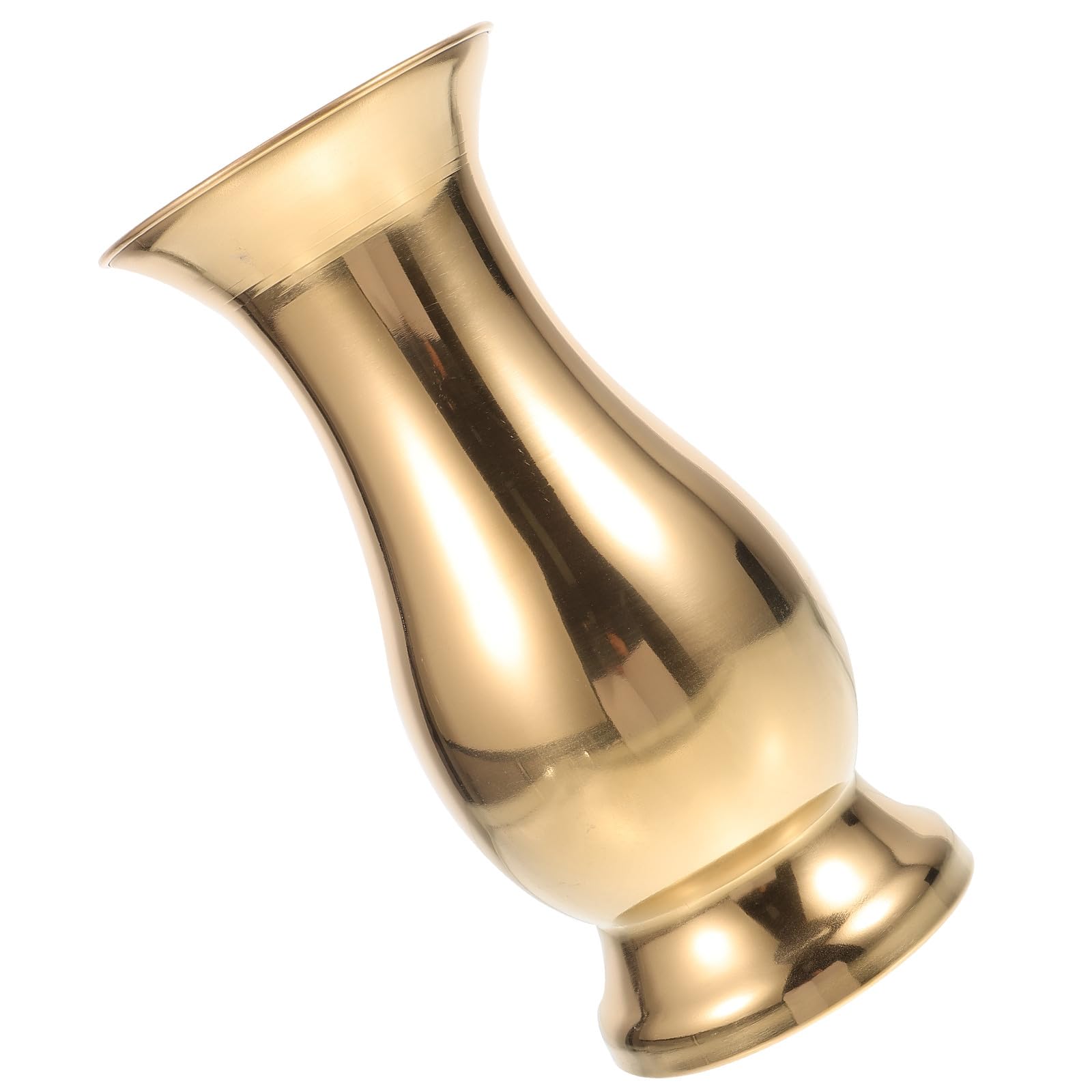 Vase incassable et stable Artibetter en métal doré pour éviter les chutes