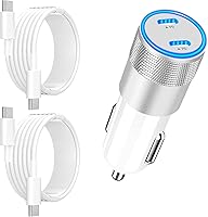 Vista 1 de [Apple MFi Certified] iPhone 15 Car Charger Fast Charging, MIRAREED 72W Dual PD Type-C Power Car Cigarette Lighter Charger+2Pack USB-C to USB-C