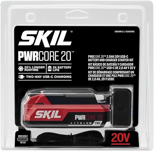 Miniatura 2 de SKIL PWR CORE 20 2.0Ah 20V USB-C Batería y cargador Kit de inicio - CB5100B-11