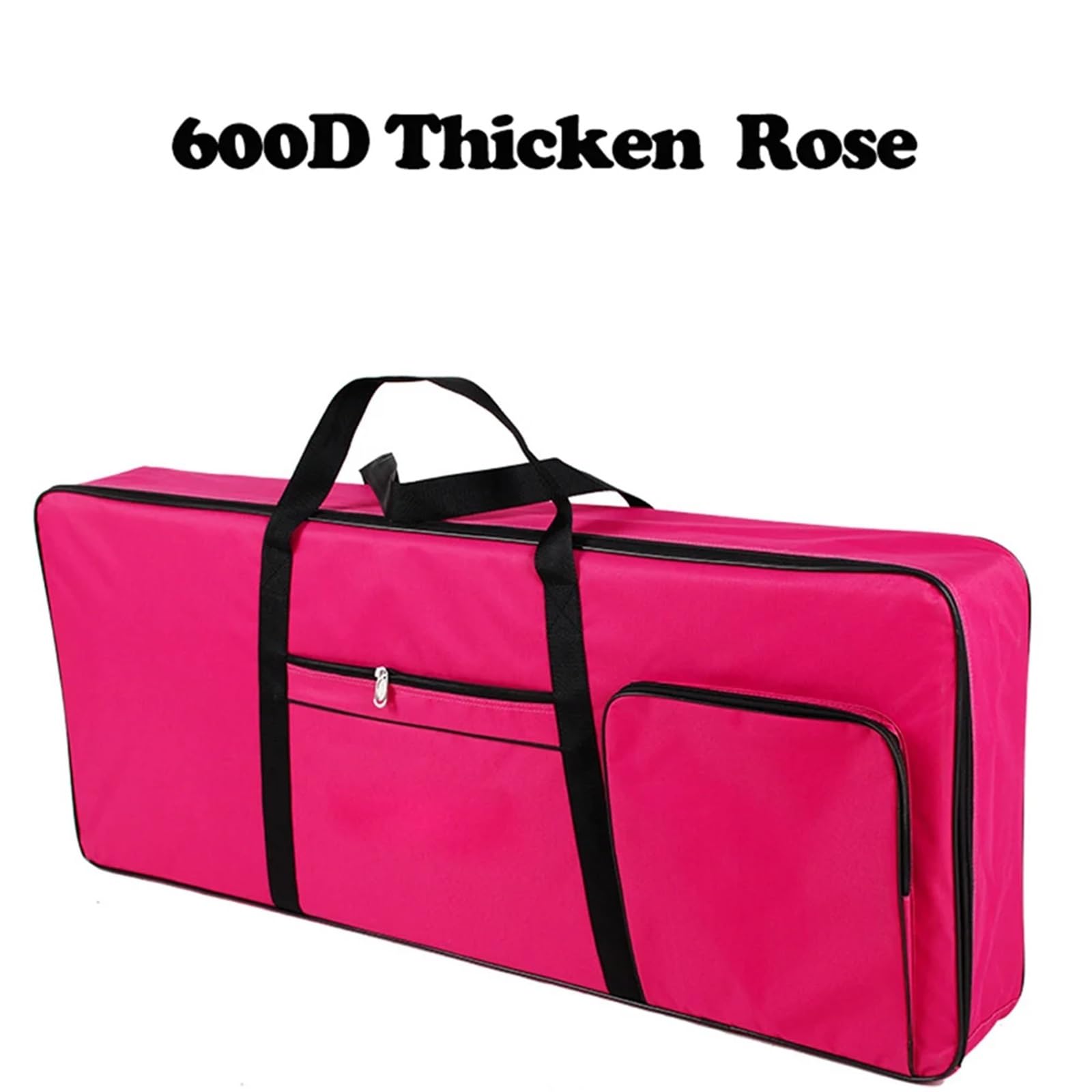Custodia per Tastiera Custodia imbottita for organo elettronico, custodia for tastiera, strumento protettivo, portatile, antiurto, impermeabile, 61 tasti(600D Thicken Rose)