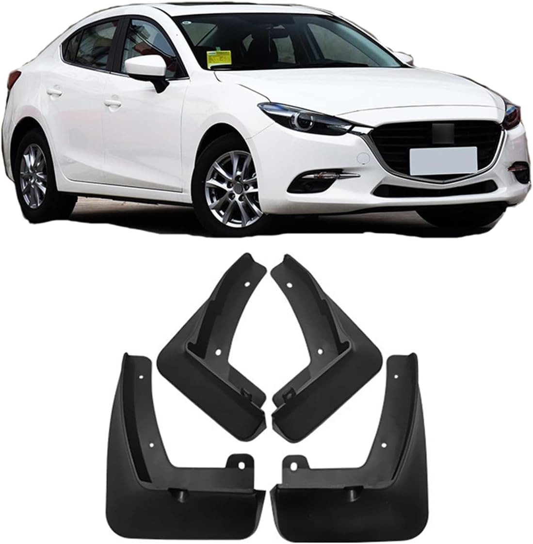 Guardabarros de goma pesada premium para Mazda 3 BM BN BP de 2014 a 2023