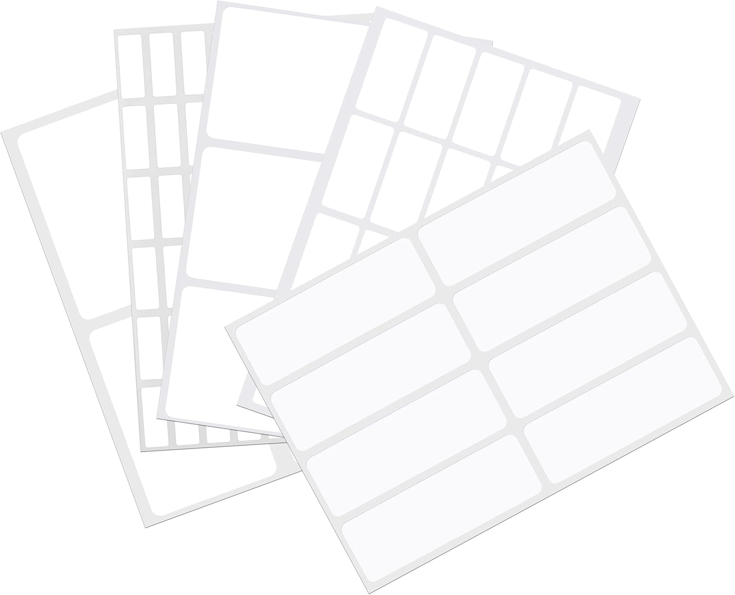 Royal Green Sticker Labels for All Purpose Assorted Size Rectangular White Stickers -178 Pack : Office Products