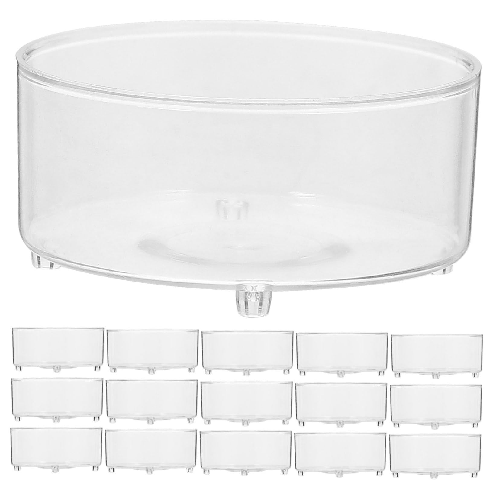 Candelabros transparentes anticaídas para evitar manchas de cera en mesas y altares de hogar