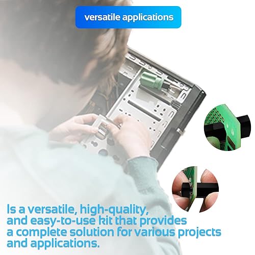 Miniatura 6 de 350PCS M3 Negro Macho Hembra Nylon Hex Spacer Standoff Tornillo Tuerca Set Surtido Kit (Negro) para placa de circuito de placa base PCB