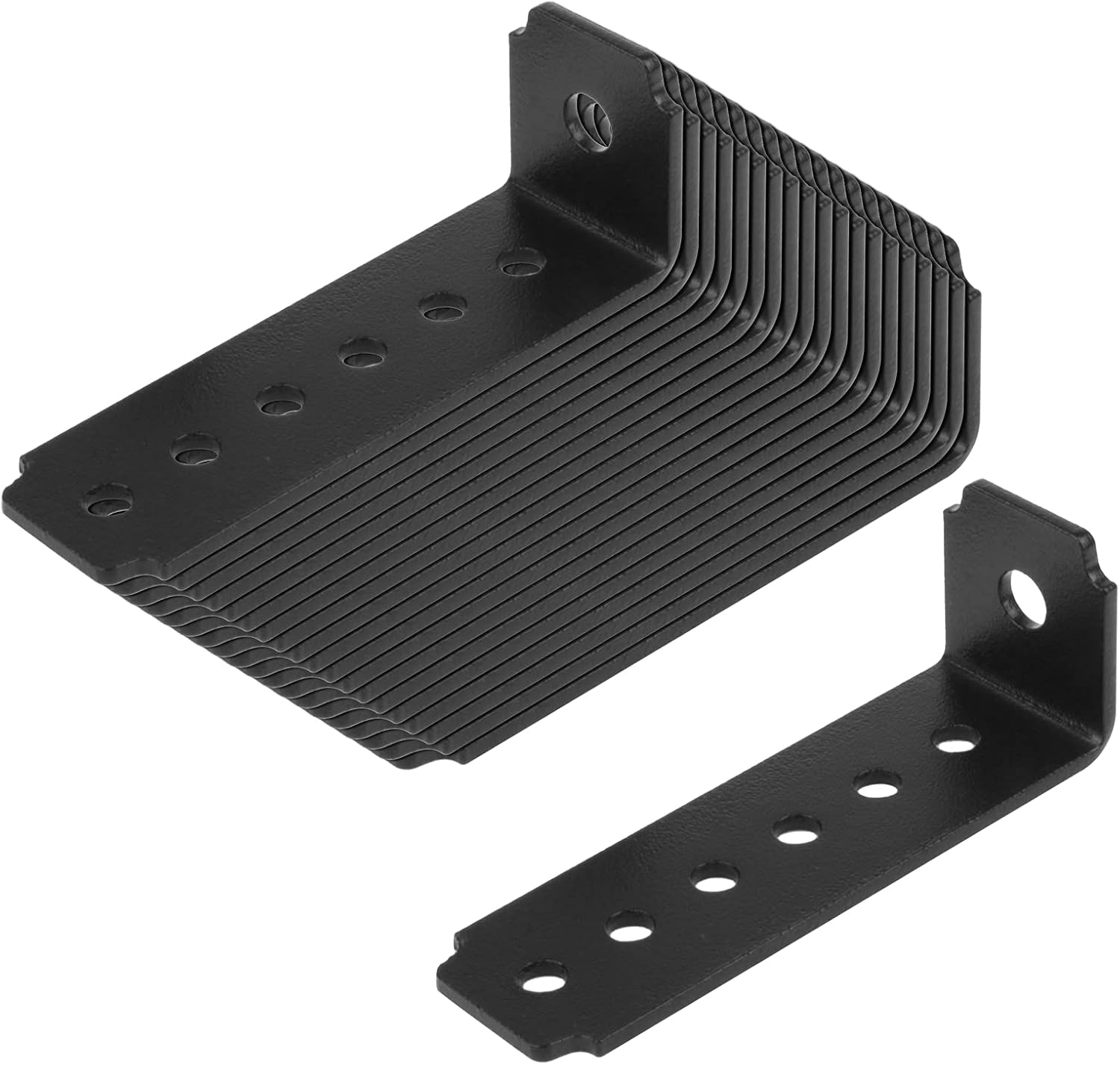 20 Pcs Corner Braces for 3" , Heavy Duty Metal 90 Degree L Lock Mounting Bracket, Black