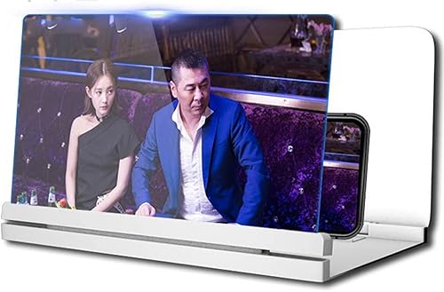 Lupa de pantalla de teléfono, amplificador de pantalla de teléfono, para películas, videos, juegos, soporte de teléfono portátil con amplificador de