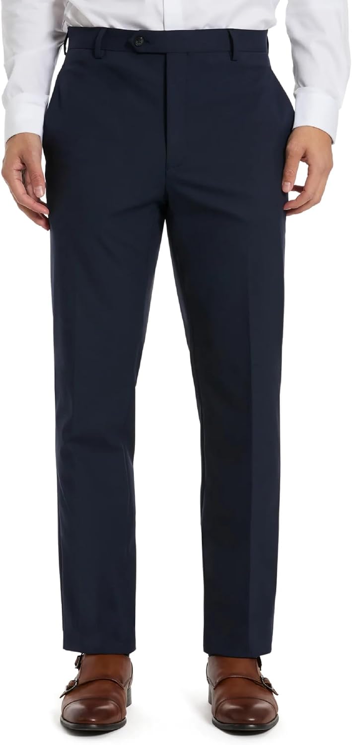 Michael Kors Men’s Newbury Classic Fit Dress Pants | Stretch Fabric Chino Pant | Kahki Pant for Business & Casual Wear