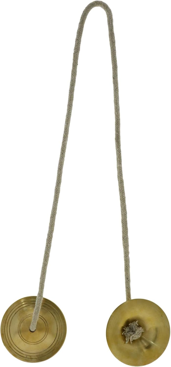 Manjeera Indian Percussion Instrument Hand Cymbals for Hindu Bhajans 2.5 Inches