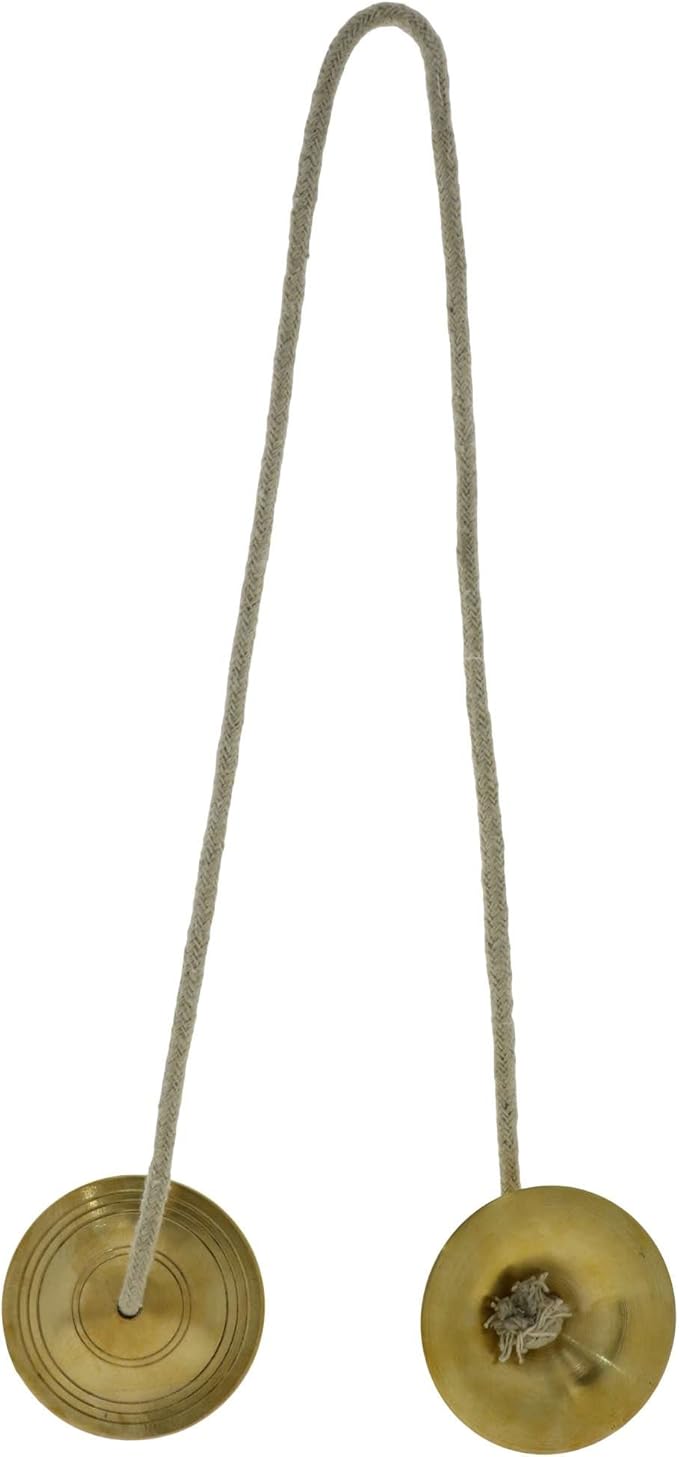 Manjeera Indian Hand Cymbals for Hindu Bhajans, Bronze, 2.5 Inches
