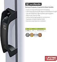 Vista 3 de D&D TECHNOLOGIES LL3GH - Manija de puerta, reversible para diestros o zurdos, patas de fijación lateral que proporcionan una fácil alineación