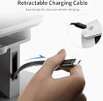 ANNAPRO CD1 Charger le quai pour Meta Quest 3S/Quest 3/Quest 2, Câble de recharge rétractable à charge VR Casque, RGB Accessoires de bornes de recharge compatibles avec la sangle Elite et les contrôleurs