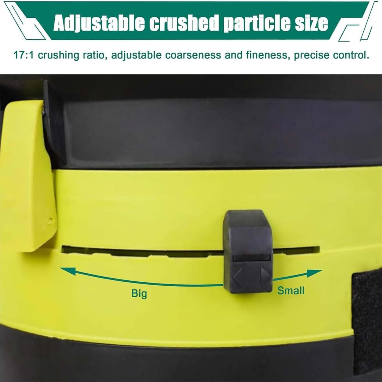 Broyeur de feuilles de jardin 2500 W, broyeur de feuilles électrique sans lames + pulvérisateur, broyeur électrique 8000 tr/min, déchiquetage jusqu'à 55 gallons de feuilles par minute, avec sac de