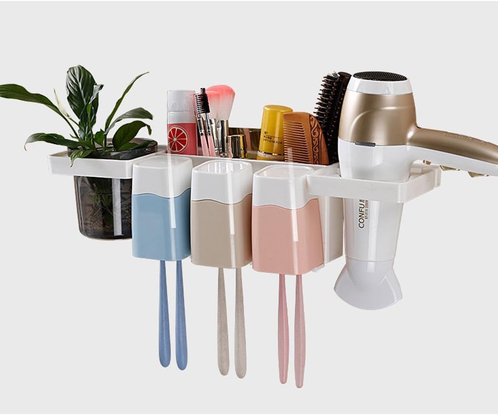 Wall-Mounted Toothbrush Holder Mouth Cup Tooth Box Creative Toothbrush Rack Wall Hanging Wash Set Strong
