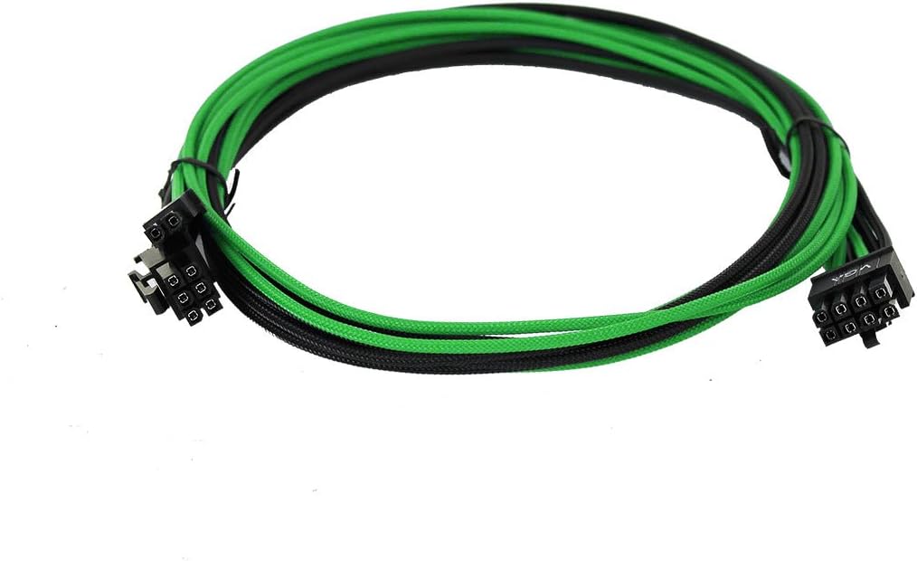 Flash Deals - 40% OFF EVGA Black & Green 750-850 G2/P2/T2 Power Supply Cable Set, Individually Sleeved (100-G2-08KG-B9)