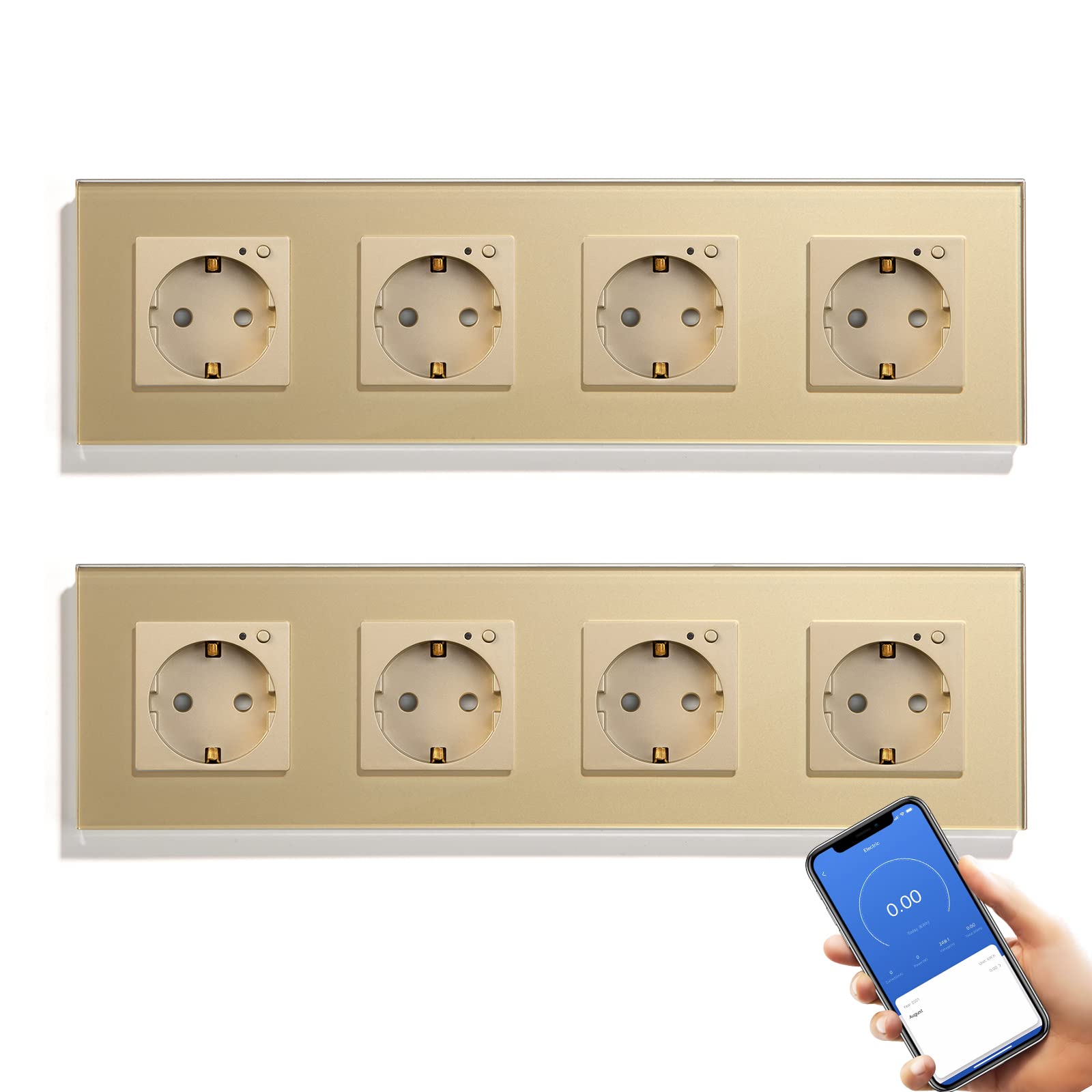 BSEED Enchufe Inteligente con 20W USB y Tipo C,Mate Enchufe Pared Wifi con Medidor Consumo,Control Remoto por APP & Voz,Requiere Cable Neutro,1 Enchufe,Blanco 86mm — view 61