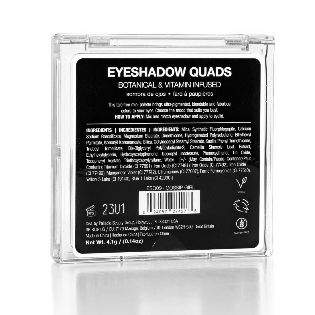 Palladio Eyeshadow Quads, Velvety Pigmented Blendable Matte, Metallic & Shimmer Finishes, Creamy Formula - Image 2