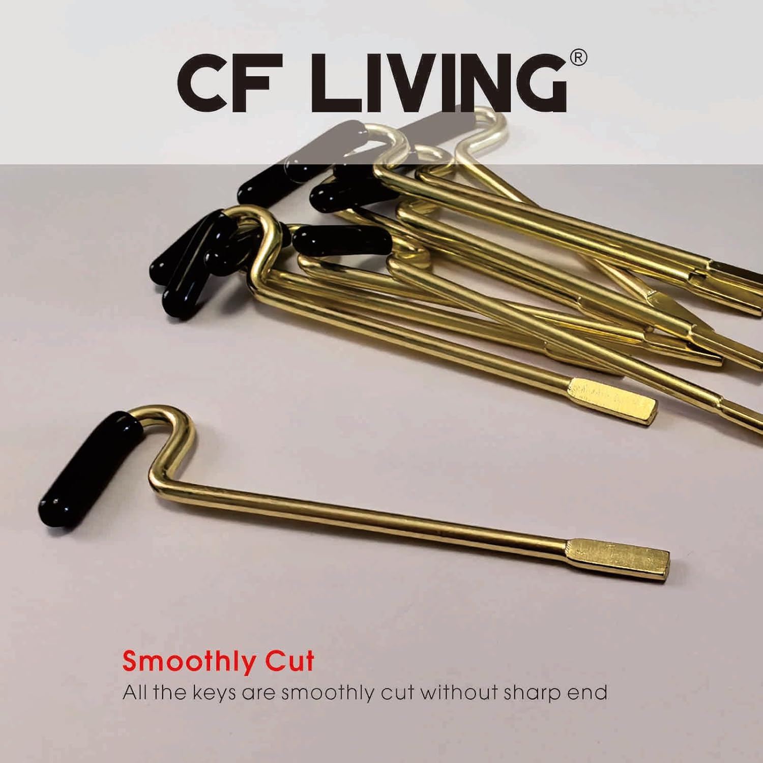 Bathroom/Bedroom Interior Door Key, Emergency Key for Interior Doorknobs or Levers - 10 Pack (Black)