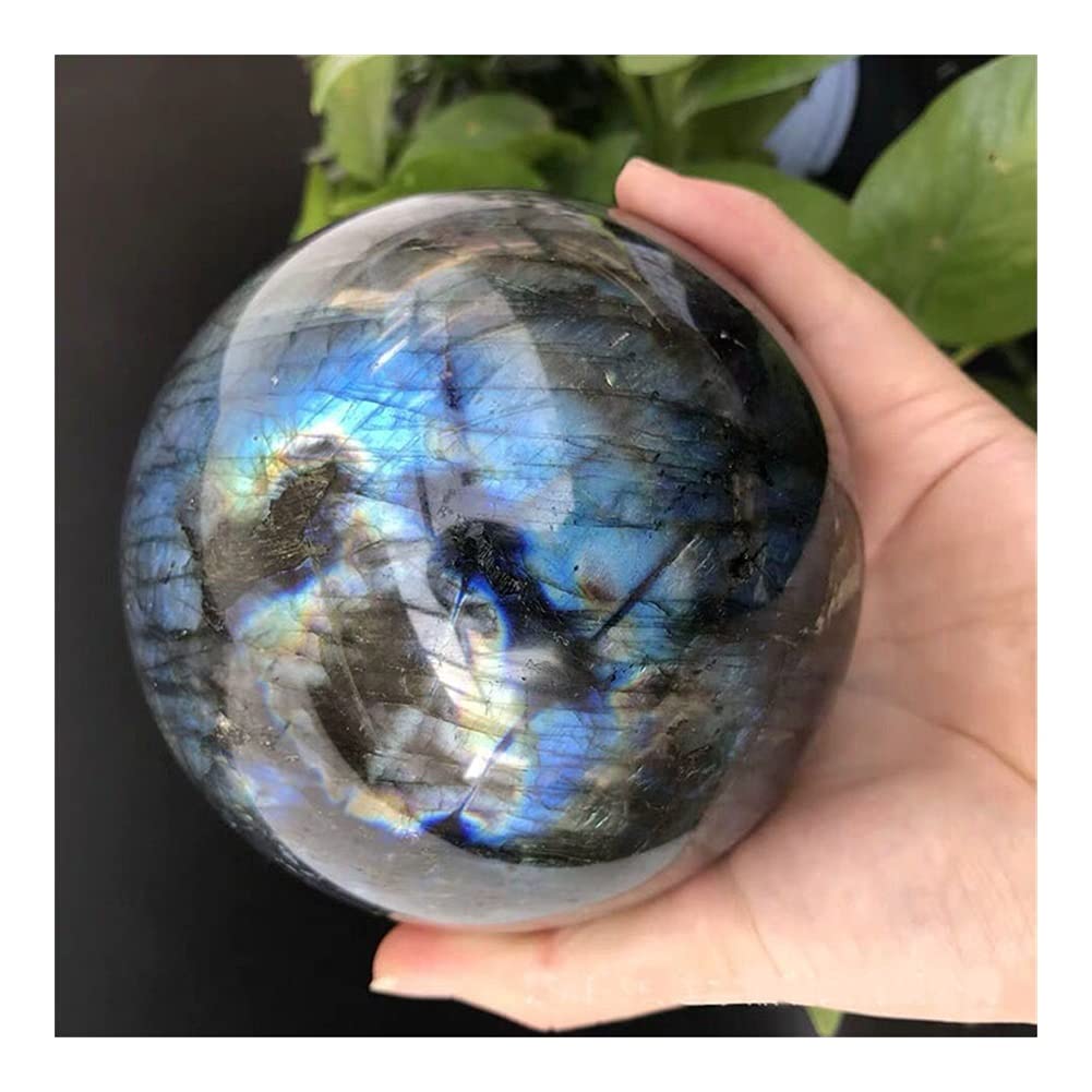Crystal Gift Collectionn Natural Labradorite Crystal Ball Polished Sphere Glossy Moonstone Crystal StoneHome Gifts 1pcs Home CrystalMeditationsgeschenk ERTEYIN