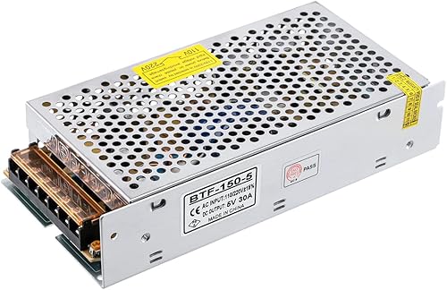 BTF-LIGHTING AC100-240V a DC5V30A Max150W Dispositivo de fuente de alimentación conmutada Convertidor de adaptador de transformador para tira