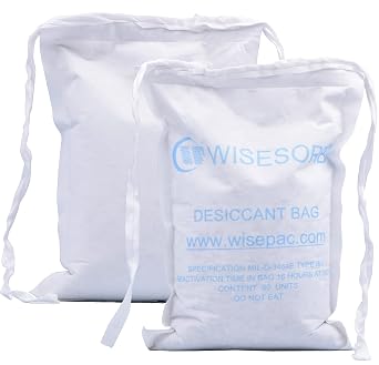 Wisesorb 1 Pack 80 Unit Clay Sewn Cloth Desiccant Provides Moisture and Corrosion Protection by Dry-Packs -MIL-D-3464E Type 80 Units String Sewn Clay Desiccant Bag