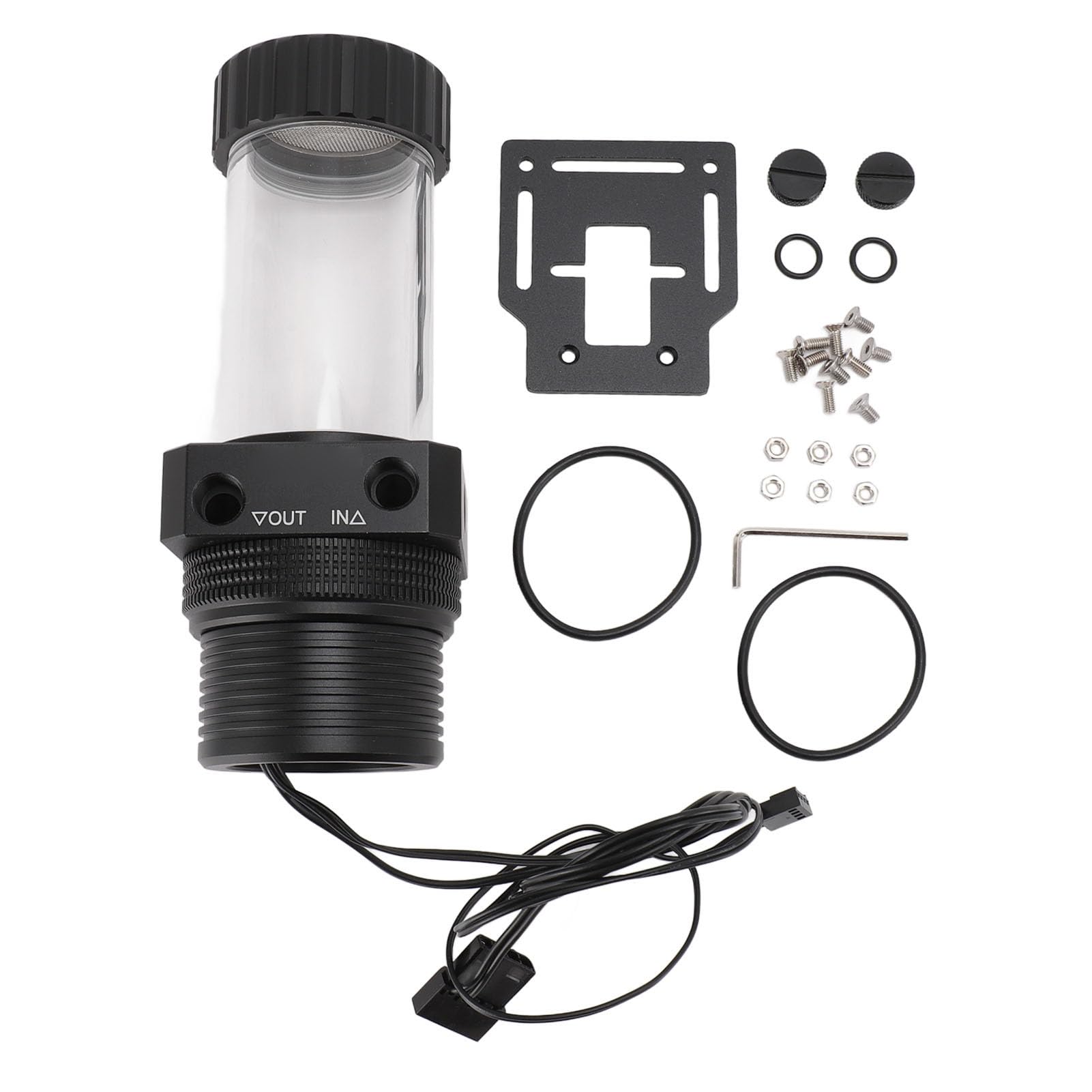 Pompa 'Acqua per PC, Serbatoio di Raffreddamento Ad Acqua da 5900 Giri/min con Filtro a 30 Maglie 1100 L/H, Supporta la velocità Automatica Pwm, Serbatoio della Pompa Integrato