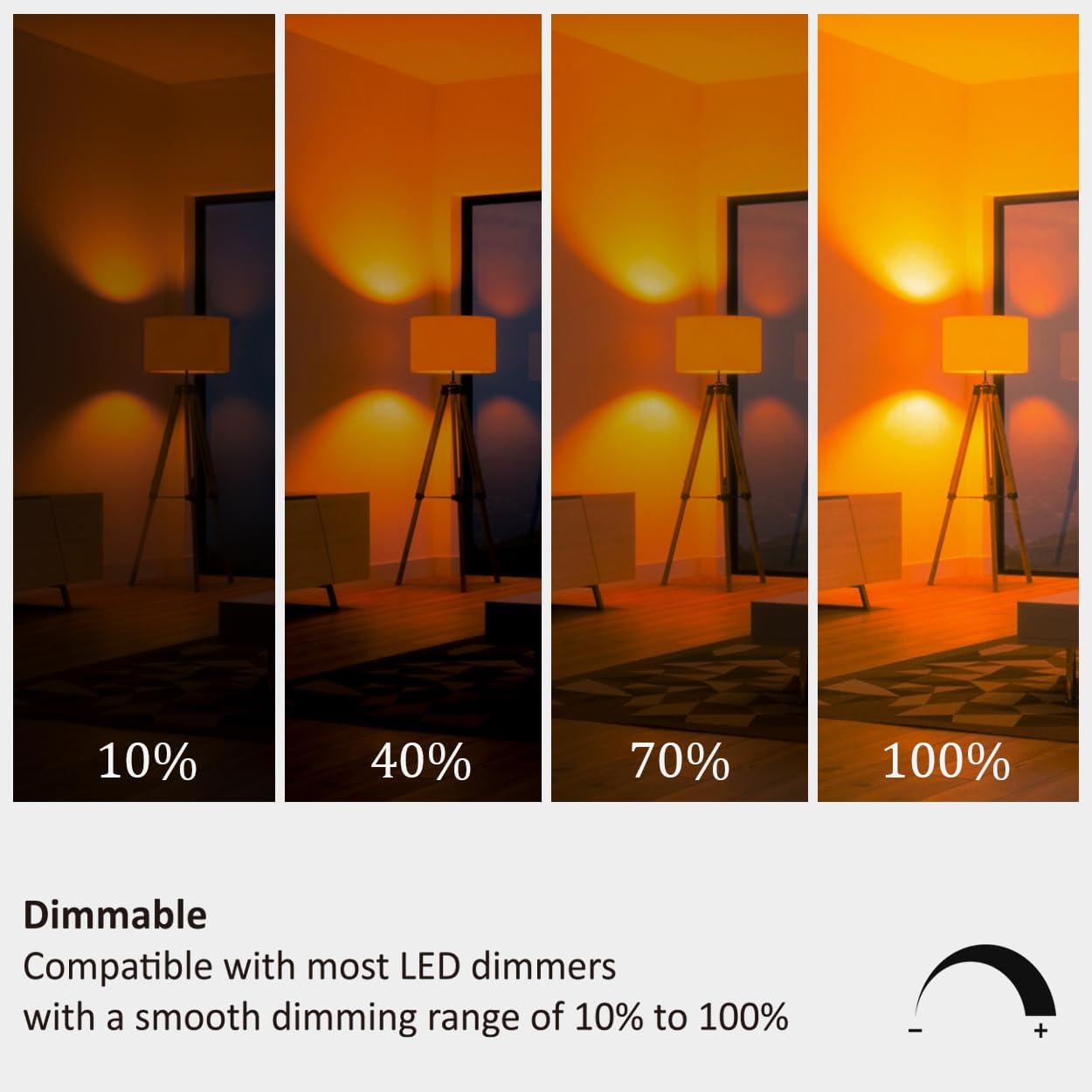 Maelsrlg Sleep Light Bulb, 1600K Amber LED Bulb Blue Light Free - 60W Equivalent, 8W A19 E26 Base, Dimmable Warm Light Bulbs for Bedroom, 4-Pack
