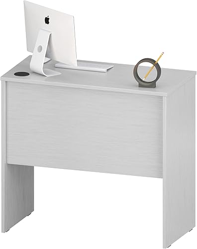 Miniatura 8 de Mesa de escritura para computadora de escritorio de oficina en casa de 31.5 pulgadas, fabricada en Estados Unidos, color blanco, 31 pulgadas