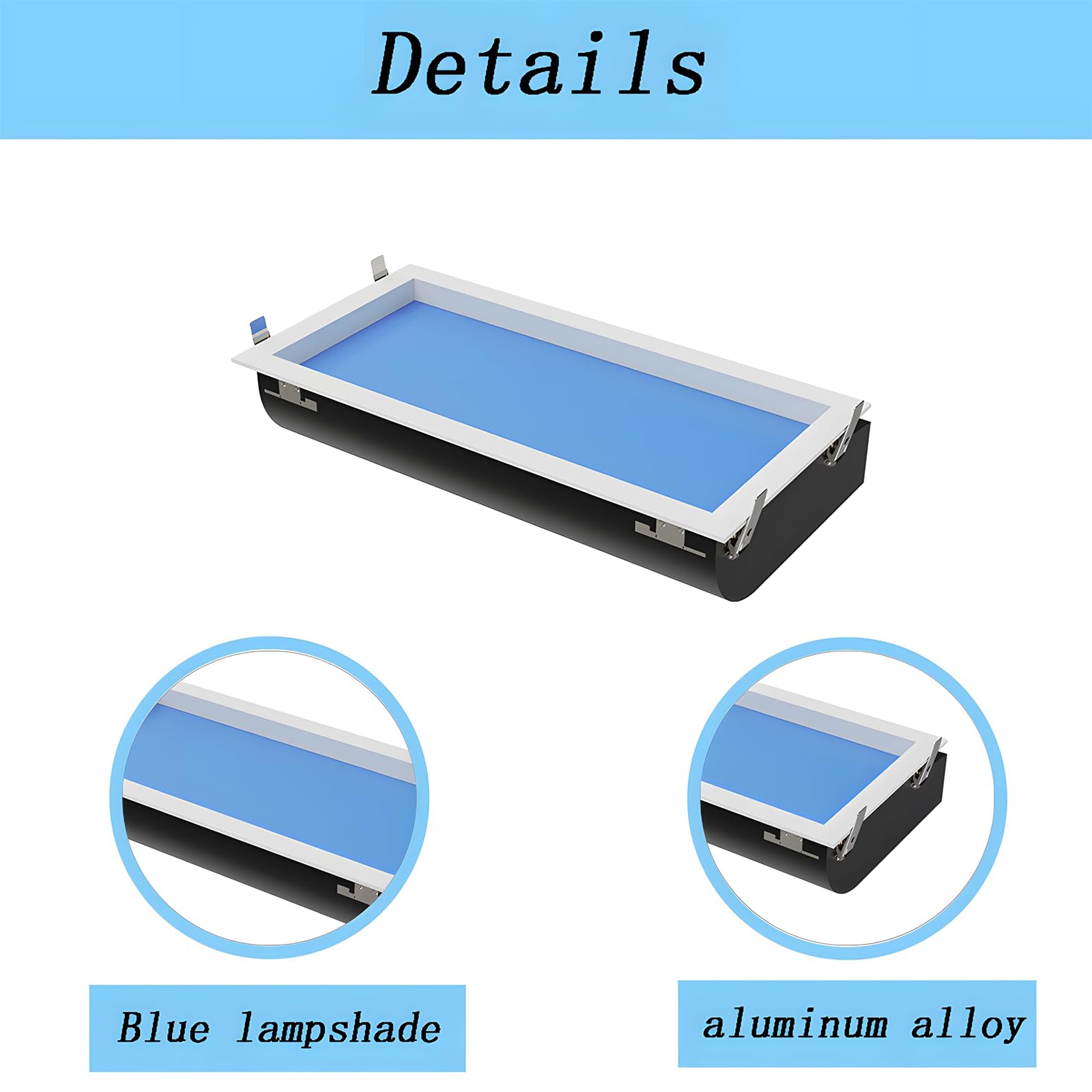 30X60 Cm Wpuszczana Lampa Sufitowa Blue Sky, Inteligentne Regulowane śWiatłO SymulująCe śWiatłO Dzienne, Efekt Naturalnego Nieba Do UżYtku Komercyjnego W Domu IntegratedCeiling