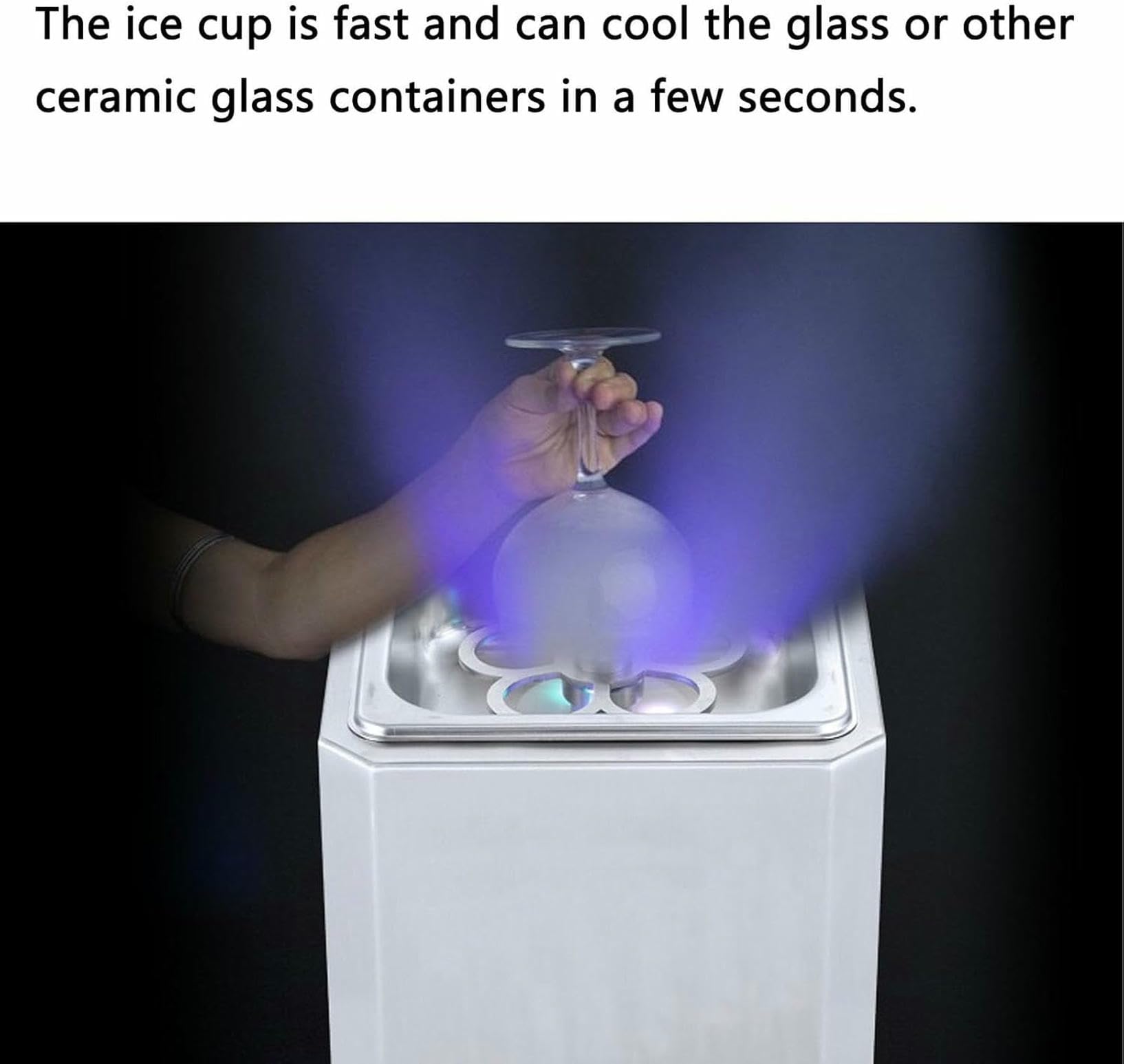 Mini -Gla -Chiller, 6s Schnellkühlende CO2 -Glasförderer, Mit LED -Licht, Sofortiger Drink Chiller, Für Bar, Restaurant, Küche