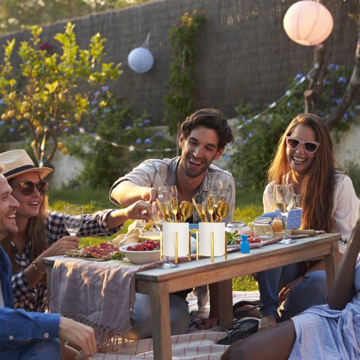 Flatware-Caddy-Silverware-Organizer-for-Spoons-Knives-and-Forks-with-Shiny-metal-frame-Tray-for-Farmhouse-Kitchen-Decor-and-Countertop59-39 Flatware Caddy Silverware Organizer for Spoons Knives and Forks with Shiny metal frame Tray for Farmhouse Kitchen Decor and Countertop59 39