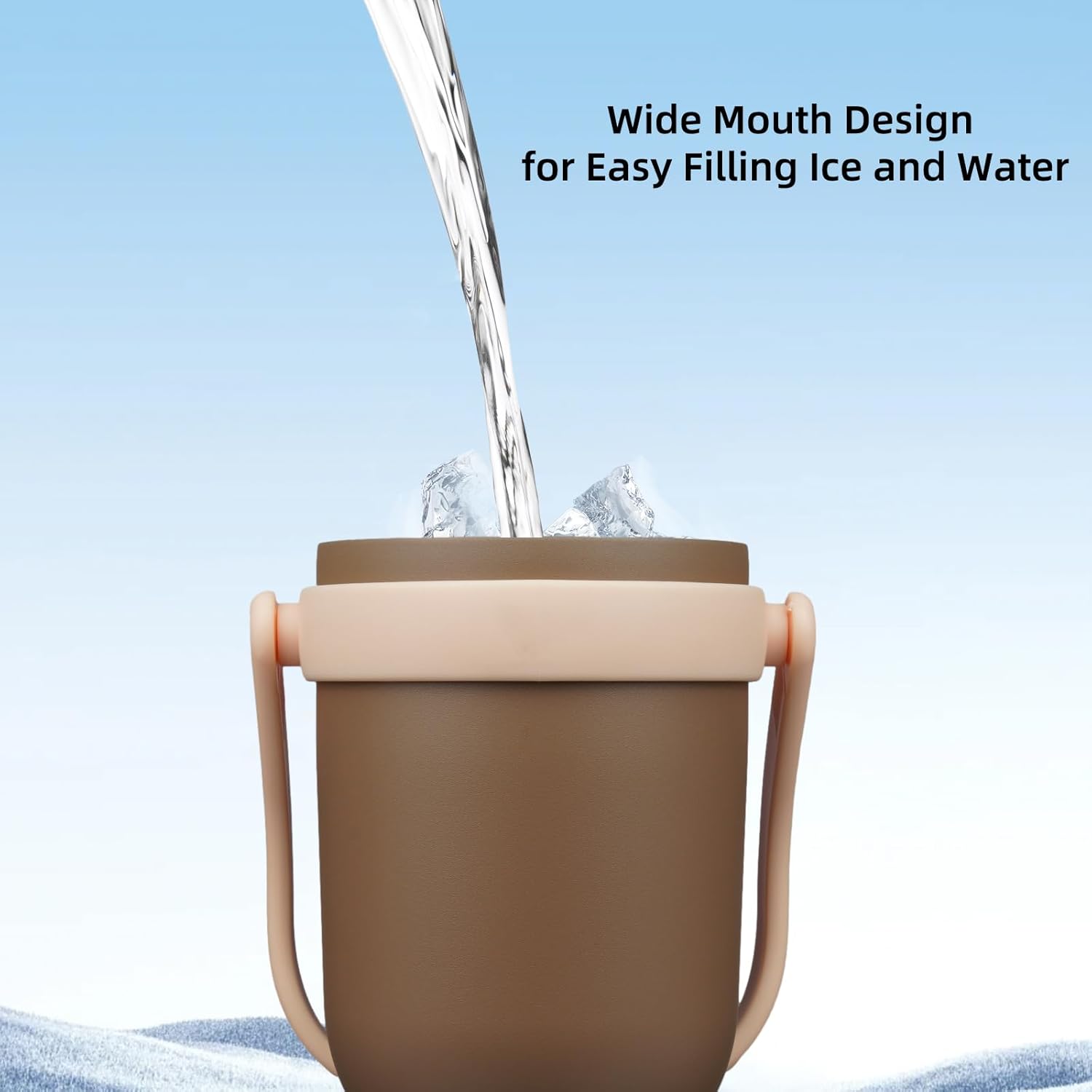 BJPKPK 40 OZ Insulated Travel Tumbler with Handle and Straw, Stainless Steel Water Bottle, Double Wall Vacuum Insulated Mug, for Work, Car, Travel, Coffee - Image 6