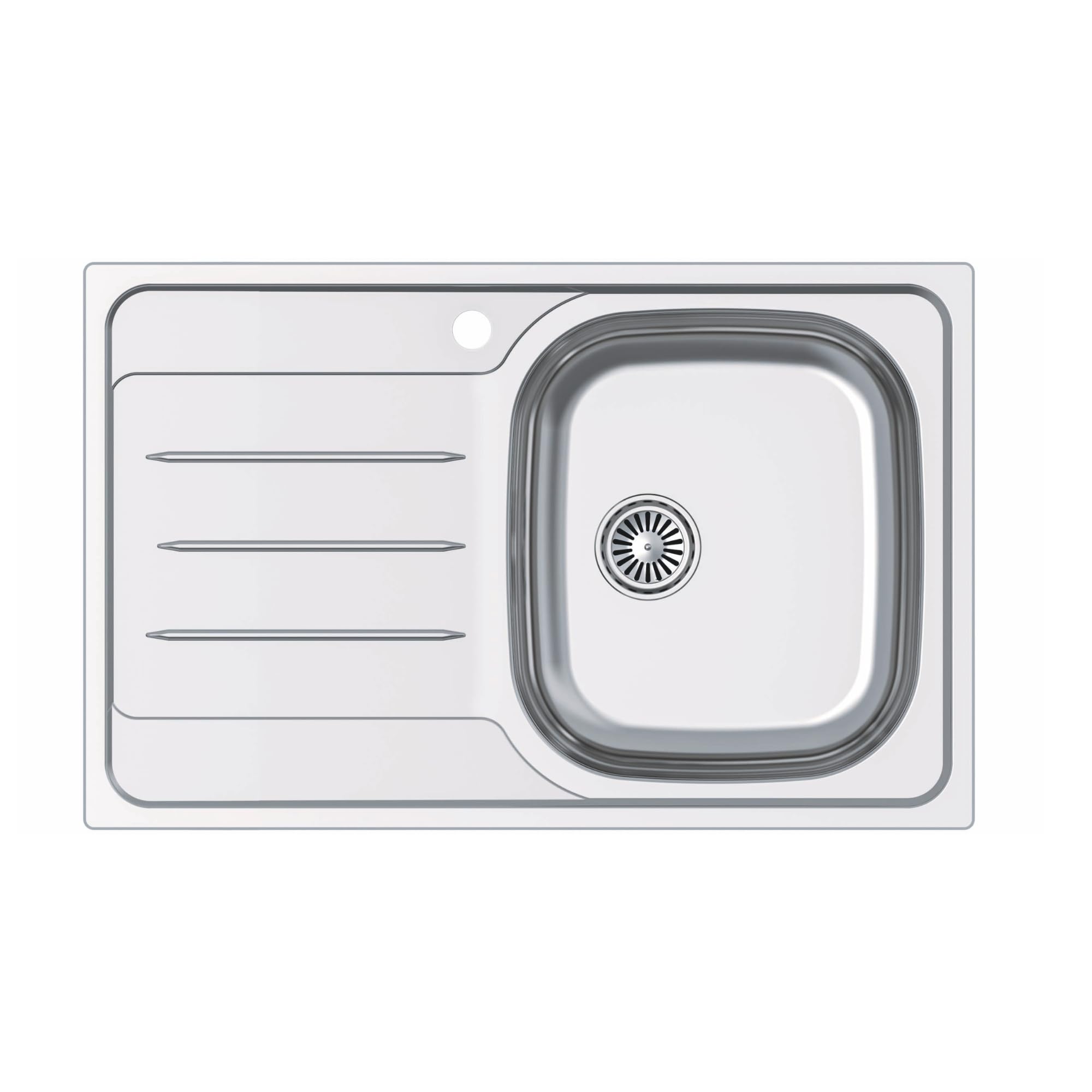 Évier cuve carrée CATA CDL-1EI avec base fond absorbante anti-bruit