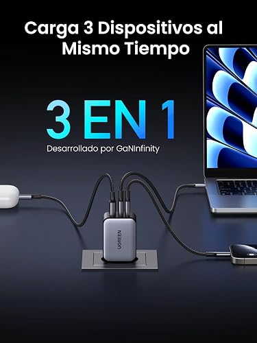 UGREEN Nexode 65W Caricatore USB C GaN Alimentatore Type C - 3
