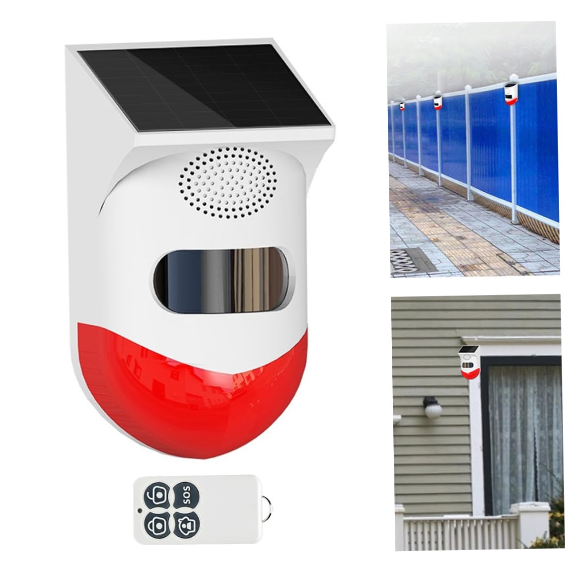 Alarma del Sensor de Movimiento Solar Detector Anti-pé Que está al Aire Libre con un Control Remoto Ruidoso
