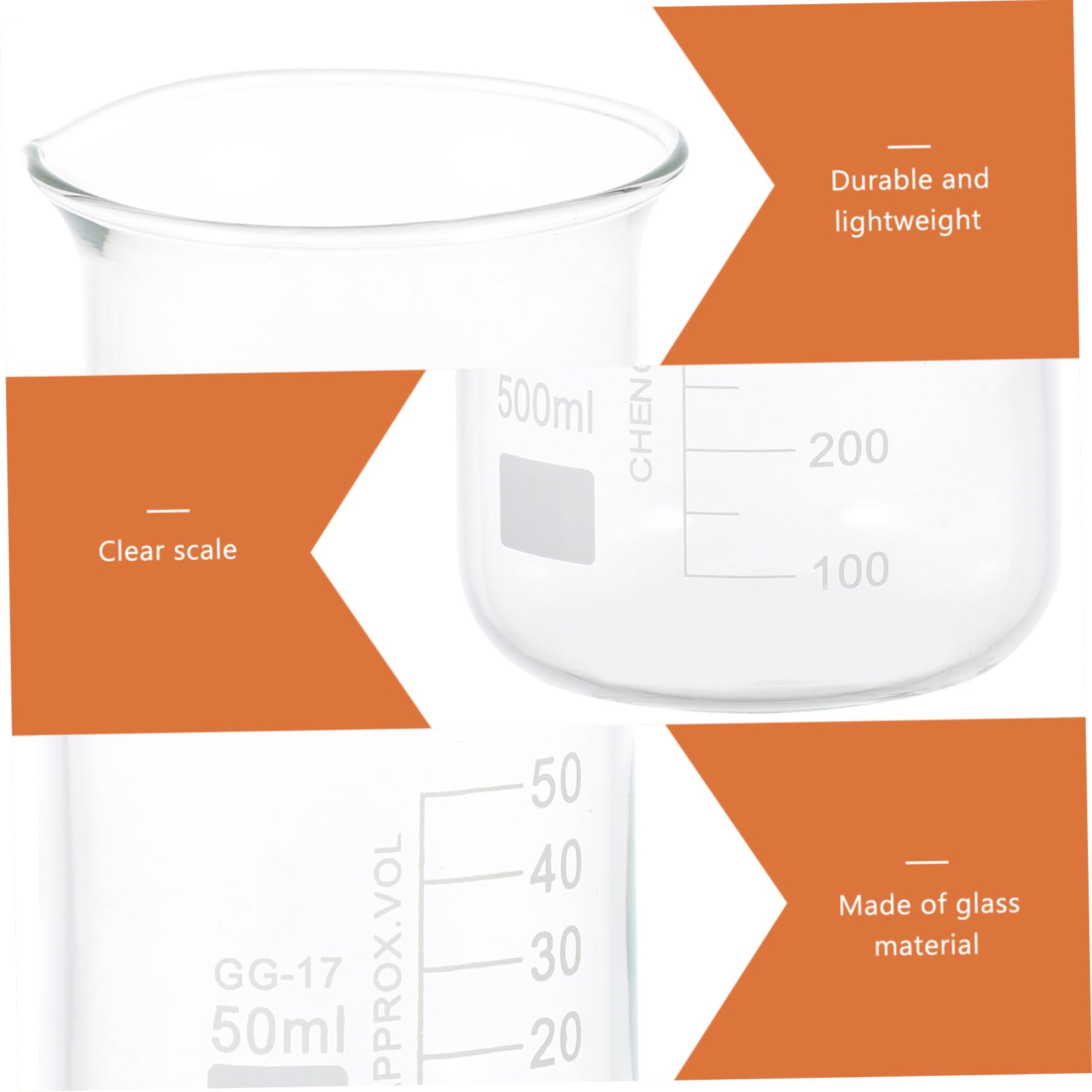 Mobestech Vasos Medidores De 5 Uds Con Escala Vaso De Vidrio Transparente Vasos Mezcladores De Resina Epoxi Vasos Medidores De Vidrio Para Líquidos Epoxi Transparente Vaso Medidor Ml Escala