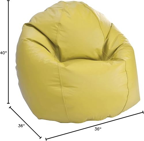 Miniatura 26 de Bean Products Puf grande de vinilo impermeable de grado marino | Relleno con cuentas de poliestireno y espuma CertiPUR | Fabricado en Estados Unidos