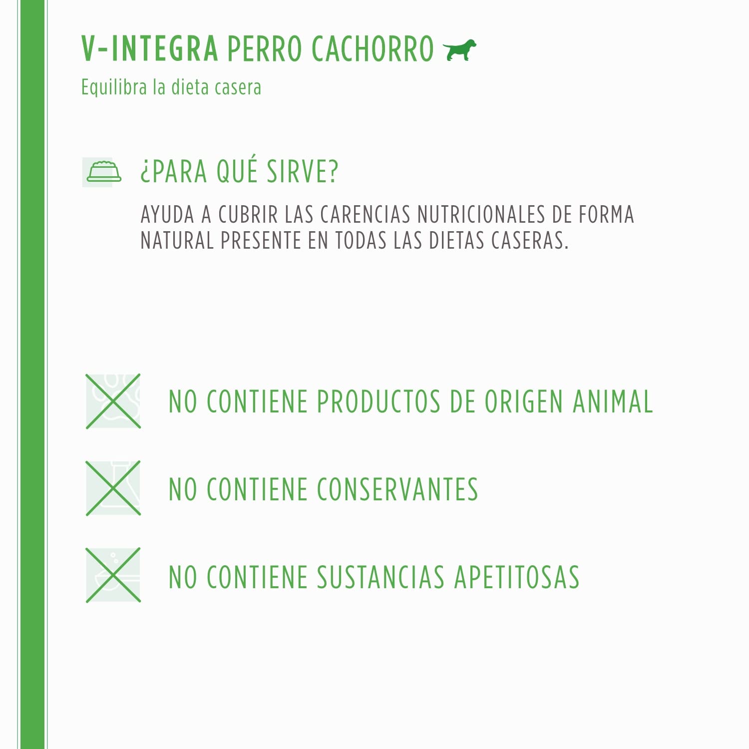 V INTEGRA Perro Cachorro 500g, Suplemento Completo Rico en Vitaminas y Minerales para y Dieta Casera y Barf, V Integra Vitaminas para Perros, Suplementos para Perros Made in Italy