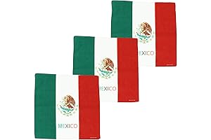 Mexican Flags Bandanas Three Cotton Set