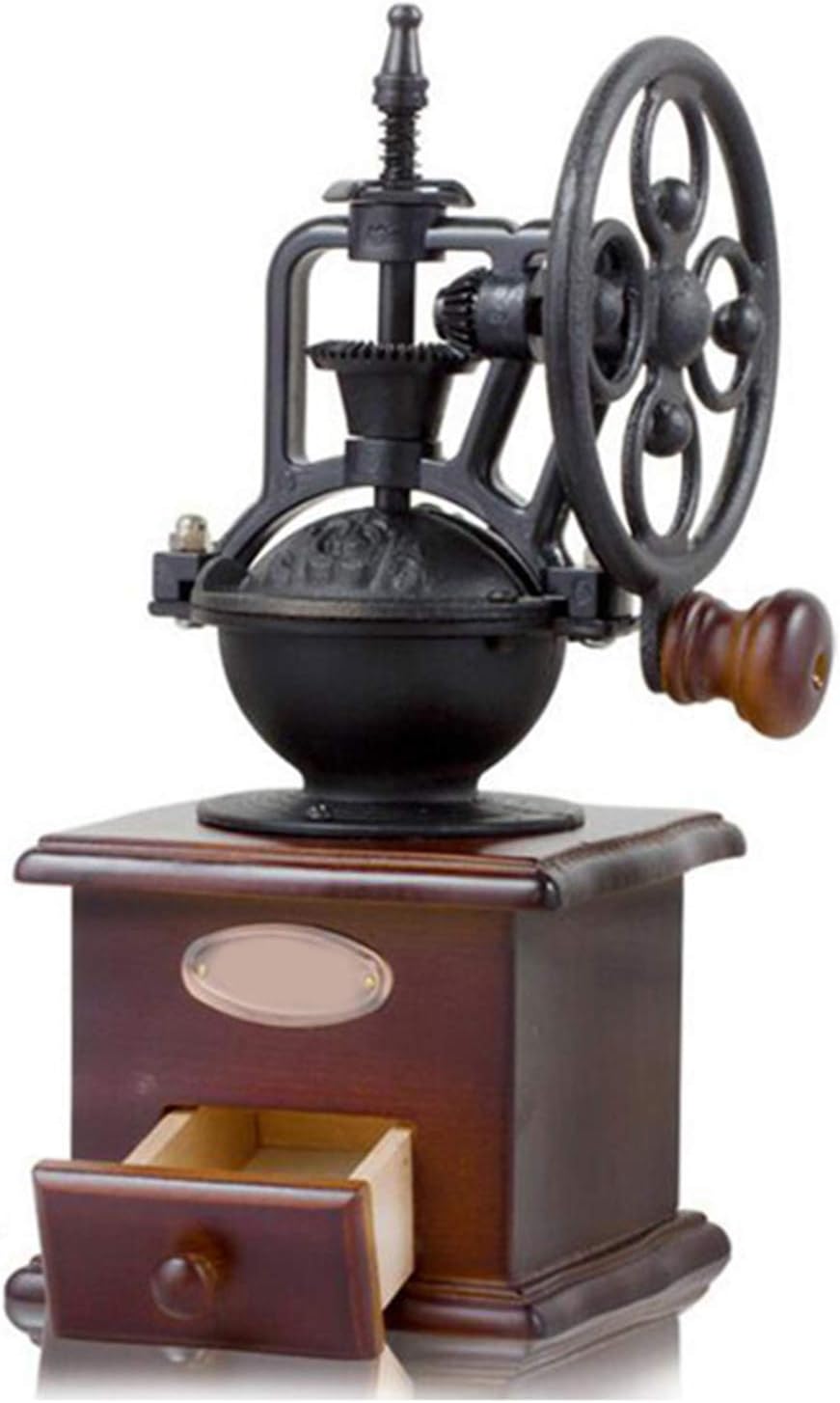 Arinda Retro Manual Coffee Grinder Cast Iron Hand Crank Grinder Portable Coffee Bean Grinder