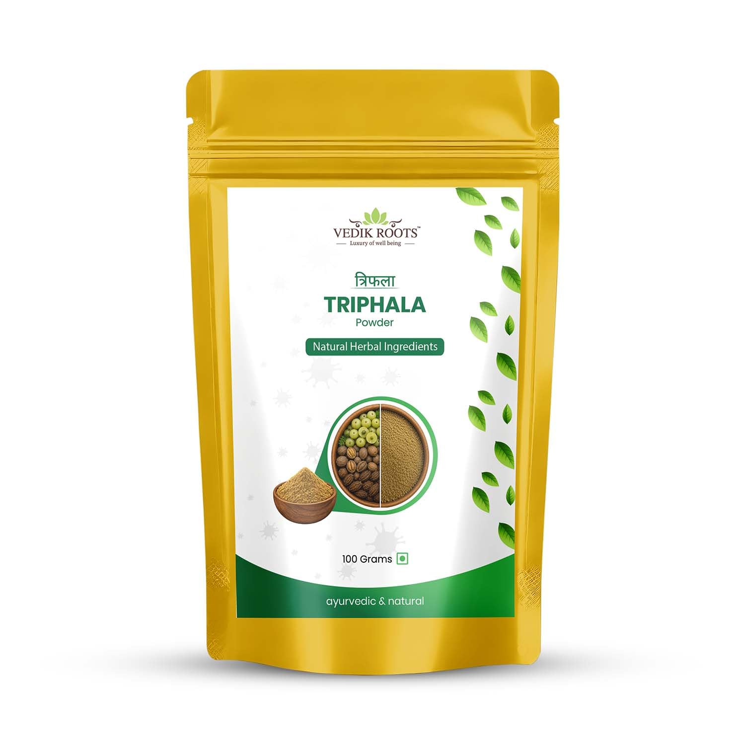 Triphala Powder/Churan - 100g (Pack of 01)| Supplement & Immunity Booster | Haritaki, Bibhitaki & Amla | Ayurvedic Herbal Supplement | Pack of 1