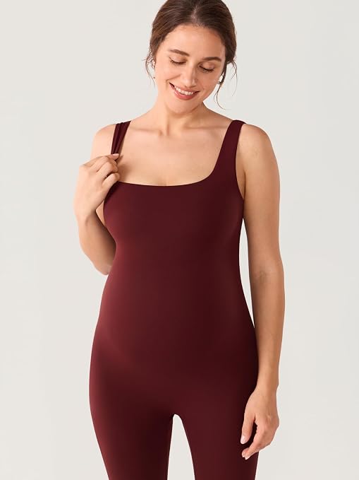 Body In Gravidanza Senza Maniche, Scollo Quadrato, In Maglia Elastica E Senza Cuciture