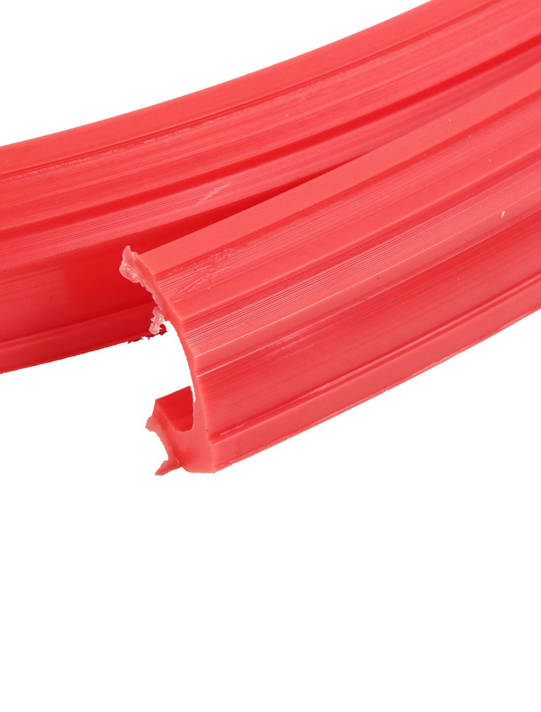 Ruilogod Coche motor rojo plástico rueda llanta llanta borde de borde de borde de borde de borde 4 piezas