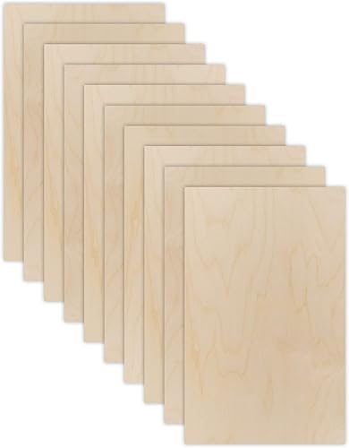 Paquete de 10  Madera contrachapada de abedul báltico prémium de 0.236 in y 14 de pulgada, 12 x 19 pulgadas, lista para Glowforge, grado